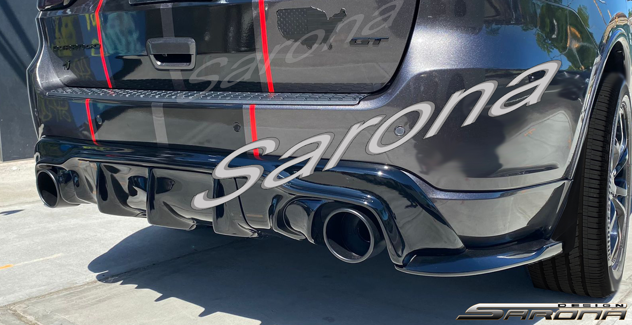 Custom Dodge Durango  SUV/SAV/Crossover Rear Lip/Diffuser (2015 - 2021) - $790.00 (Part #DG-027-RA)